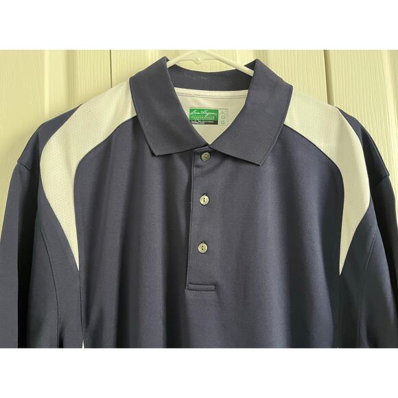 Ben Hogan Performance Golf Men’s Polo Shirt Peacoat Blue Bright White Large New - Picture 3 of 12